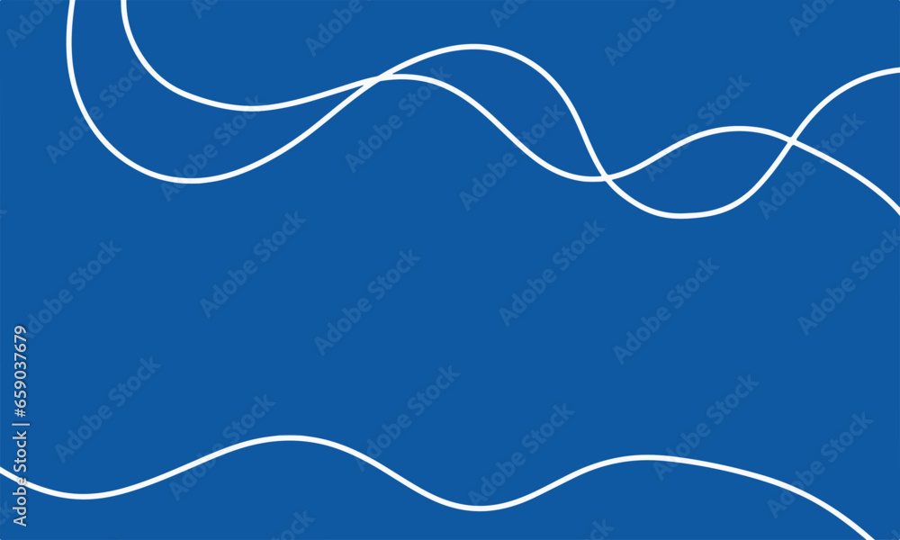 Blue background with decorative lines