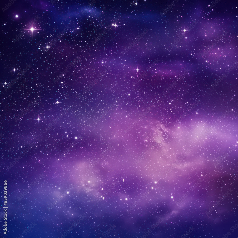Stars on a sky purple background magical sight 
