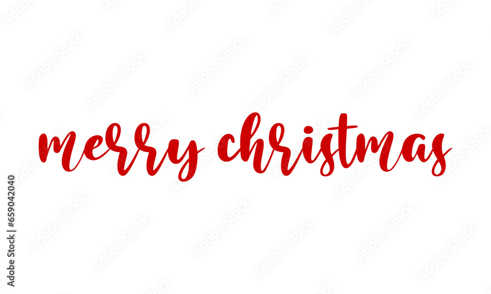 Merry christmas hand lettering