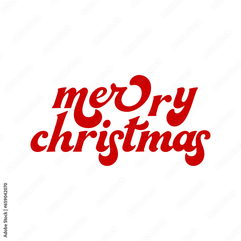 Merry christmas hand lettering vector