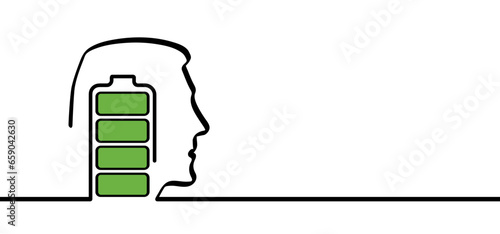 Mental health symptoms, illness: depression, anxiety, confusion, apathy or neurosis, stress, emotional burnout, exhaustion, overwork, anxiety, fatigue. No Energy head. Battery, energy level concept