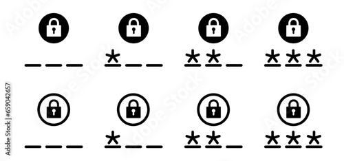 Cartoon access, login and password. symbol. Piracy, padlock. Pad lock privacy logo. Data security, database protection filled icon. For web or mobile data server and lock. Vector cyber protection. 