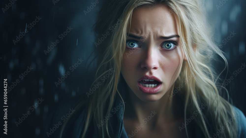 Image depicting women in a state of fright. Image depicting women in a state of fright.