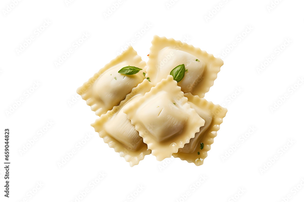 Fresh Ravioli pasta dough, PNG isolated on transparent background, AI Fresh Ravioli pasta dough, PNG isolated on transparent background, AI