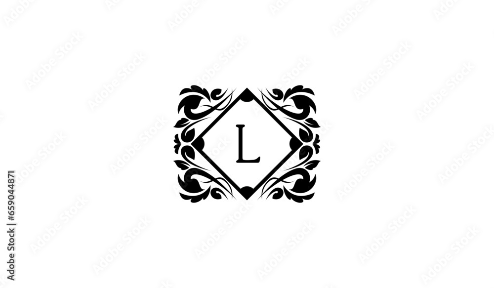 Luxury Abstract Design Element Logo L