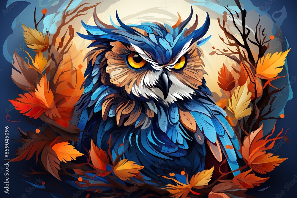 Fototapeta premium owl on a branch