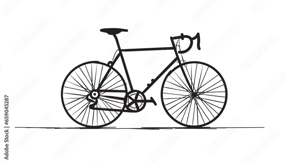 Fototapeta premium hand drawing bicycle vector