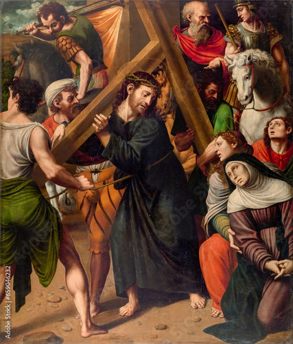 Obraz na płótnie Christ on the Route to Calvary. Juan de Juanes