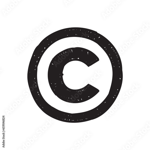 hand drawing copyright symbol photo