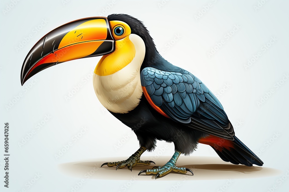 Fototapeta premium toucan isolated on white background