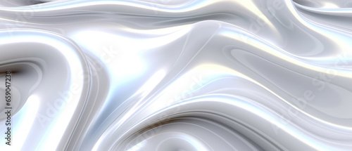 Futuristic Flow: Abstract Blue Waves in Motion
