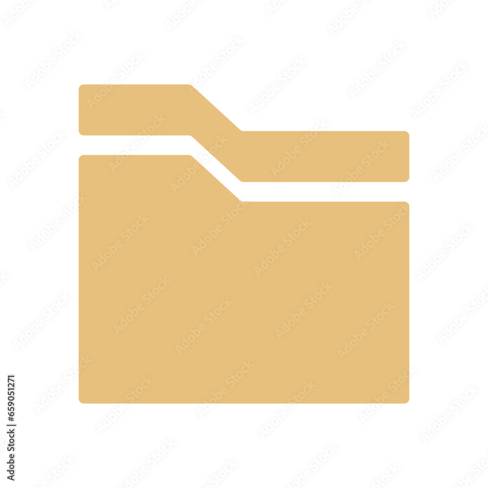 vector brown folder icon illustration - obrazy, fototapety, plakaty 