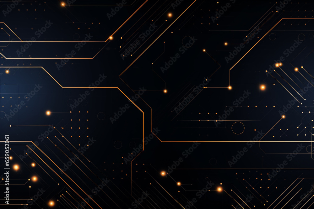 Obraz premium Abstract technology digital line electronic network data innovation concept background.