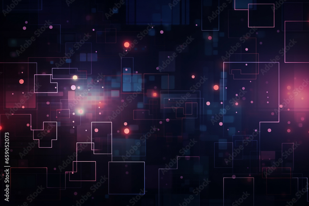 Fototapeta premium Abstract technology digital line electronic network data innovation concept background.