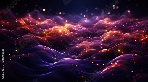 Luminescent Flow: Abstract Waves of Light and Color photo