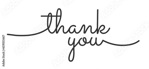 vector thank you handwritten inscription. hand drawn lettering. Thank you calligraphy. Thank you card. Vector illustration.