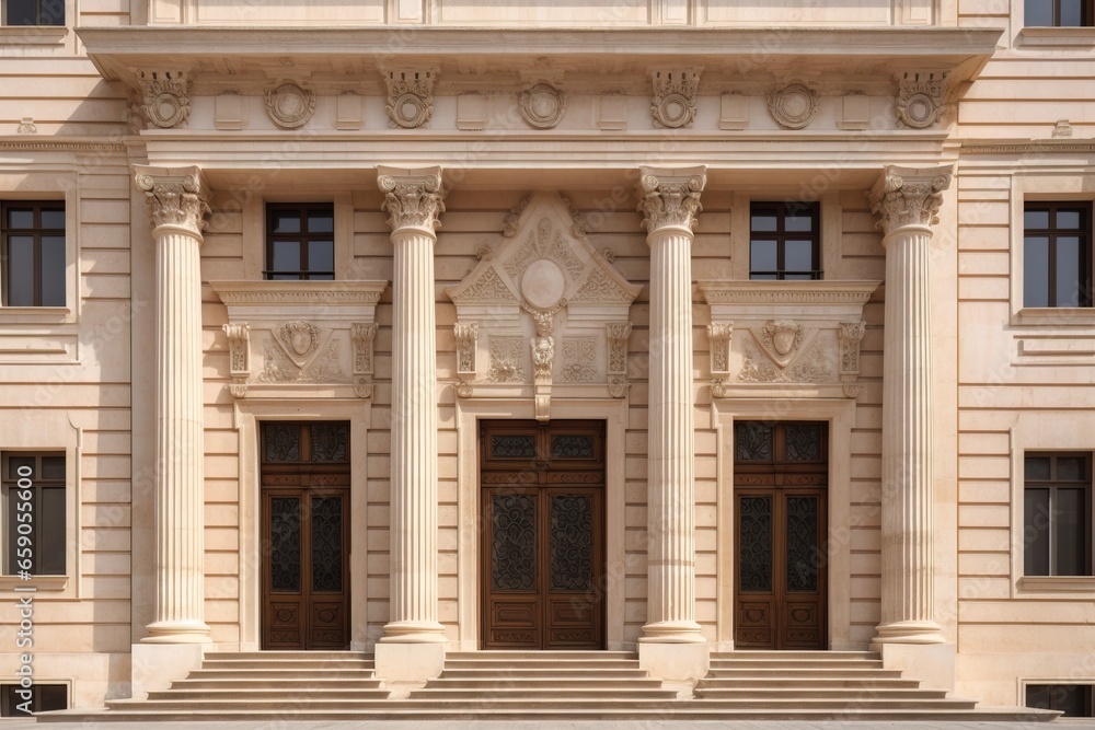 2D front elevation classical building using generative AI 2D front elevation classical building using generative AI