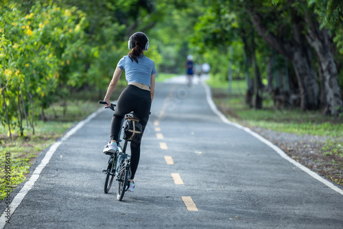 Biker fuse eco-awareness, cycling for fitness, solar for device power, and recycling into lifestyle