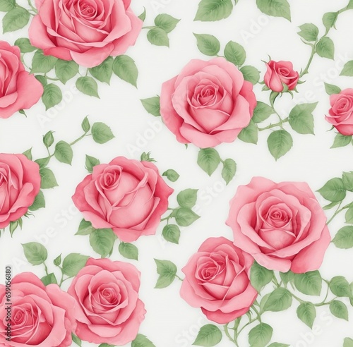 seamless background with roses