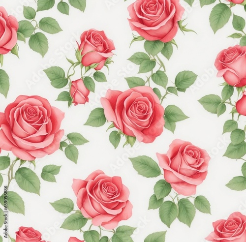 seamless background with roses © emdadul