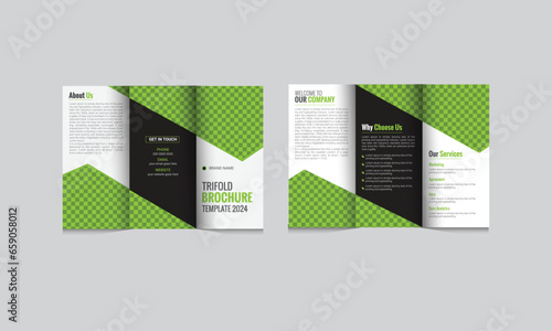 Creative and modern business tri fold bruchure design template