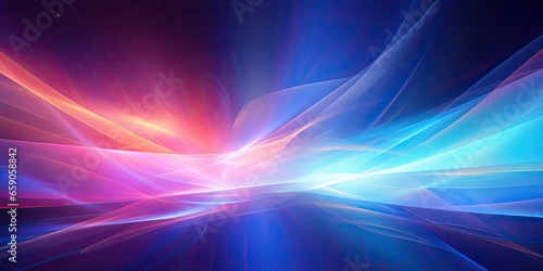 Abstract and mesmerizing background featuring a vibrant and colorful aura of light. Generative AI