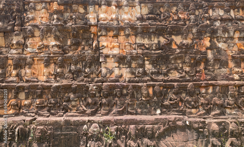 Fototapeta premium Terrace of the Elephants at the Angkor Archaeological Park - Cambodia