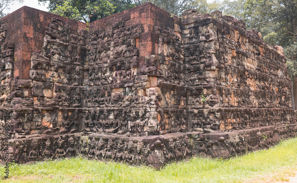 Terrace of the Elephants at the Angkor Archaeological Park - Cambodia