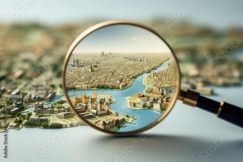 Magnifying Detail on a Map photo