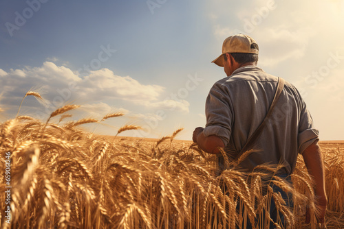 farmer worked tirelessly to harvest crops from his vast fields