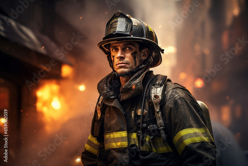 firefighter, he bravely entered the burning building to save lives