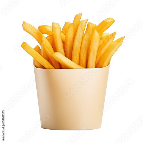 French Fries. isolated on Transparent Background, cutout ready for placement.,png