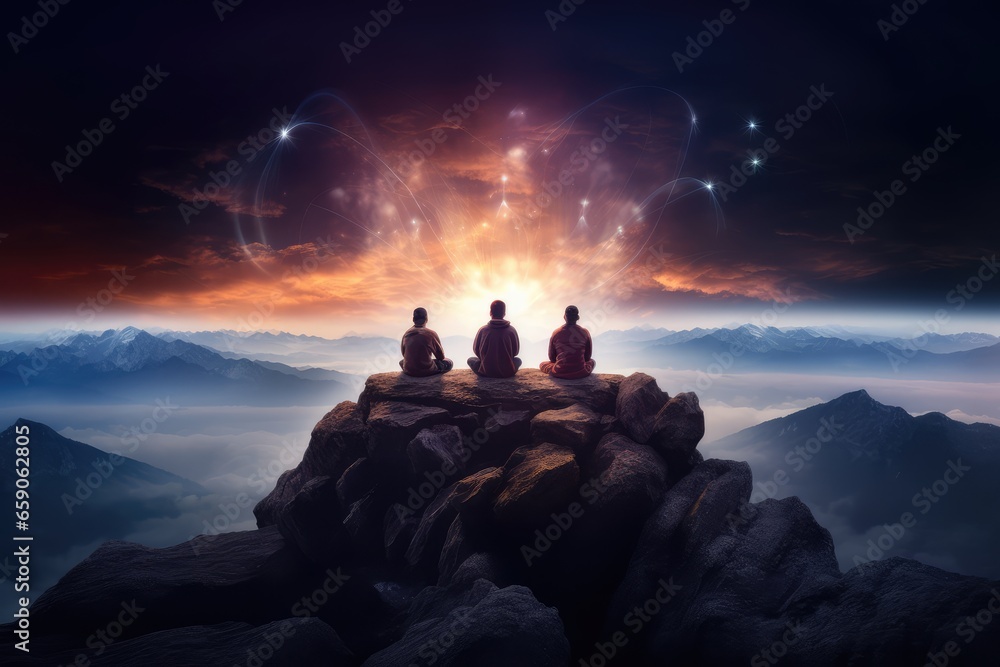 Cosmic Enlightenment atop Serene Peaks Cosmic Enlightenment atop Serene Peaks