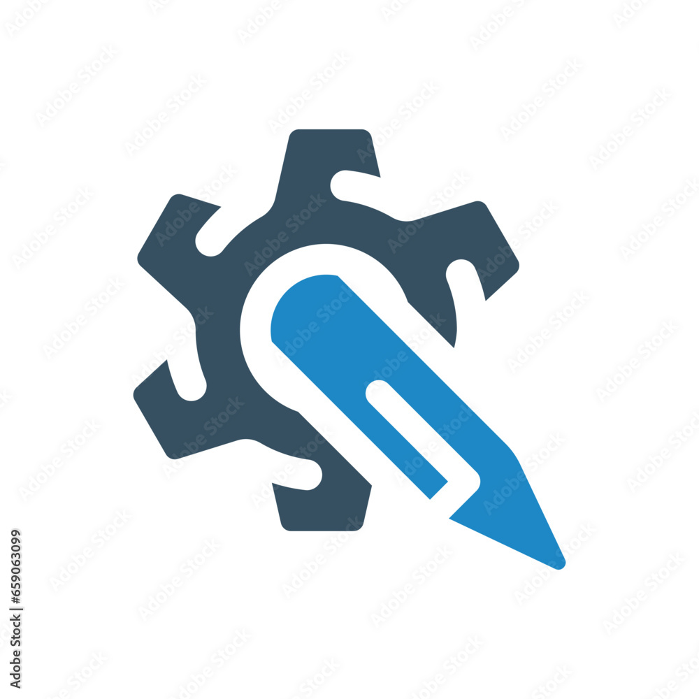 gear edit icon vector illustration gear edit icon vector illustration