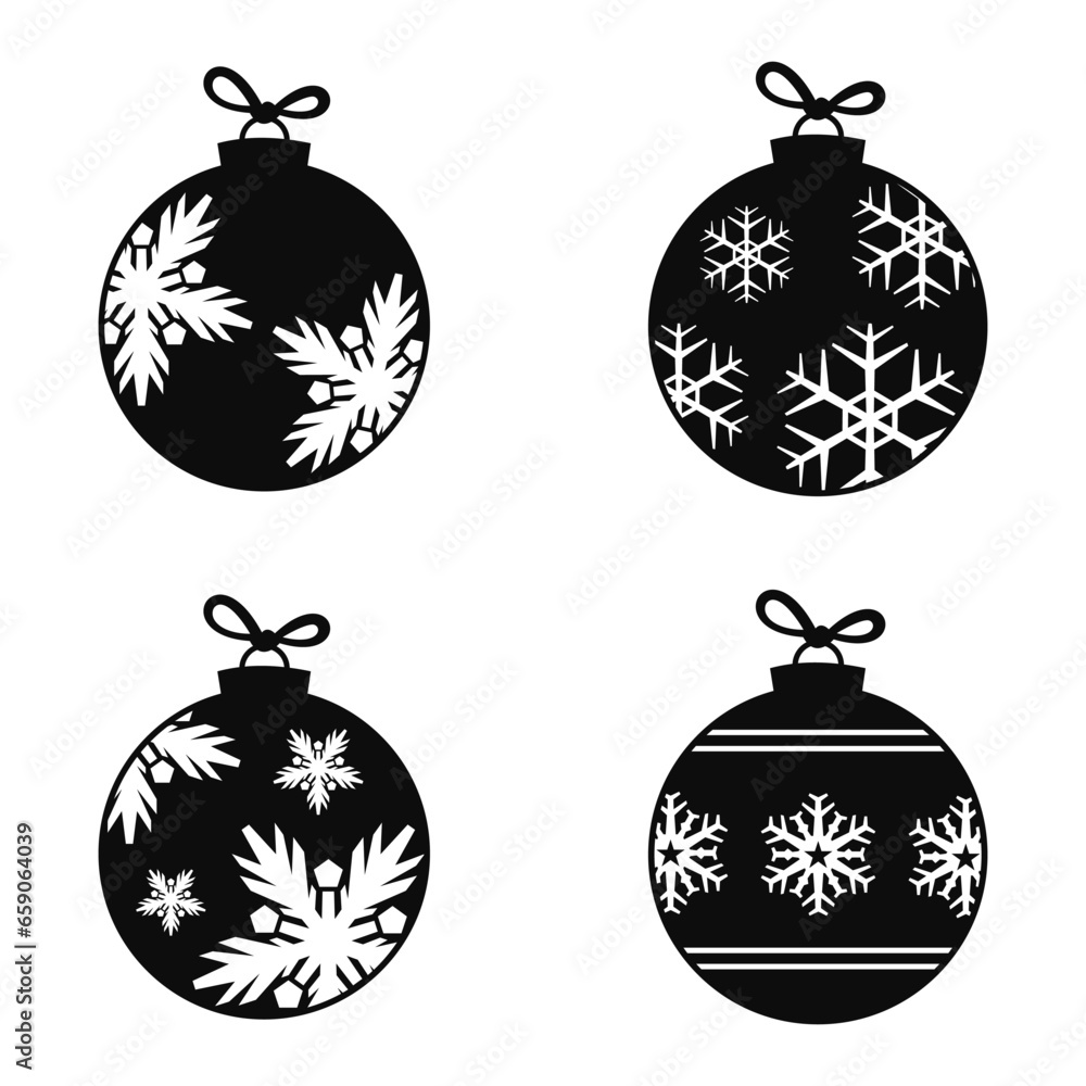 hand drawn Christmas balls hand drawn Christmas balls