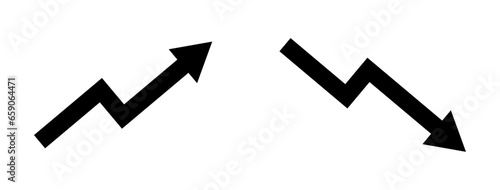 Graph arrows up and down