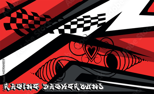 Graphic abstract stripe racing background