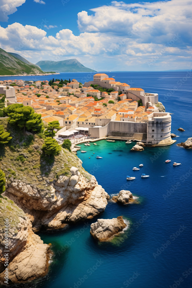 Pondering Histories from Dubrovnik Walls  Overlooking Fort Lovrijenac, The Enduring Guardian Overlooking the Historic City's West Harbour
