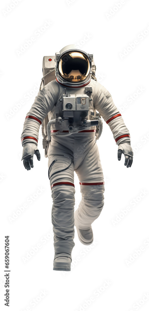 Astronaut on a light transparent background. PNG file. Generative AI