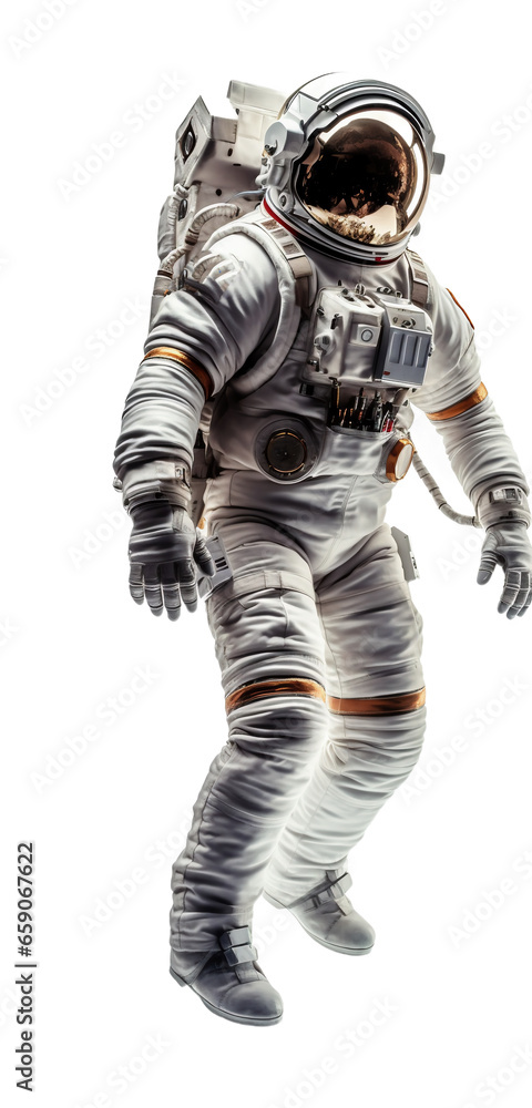 Astronaut on a light transparent background. PNG file. Generative AI Astronaut on a light transparent background. PNG file. Generative AI