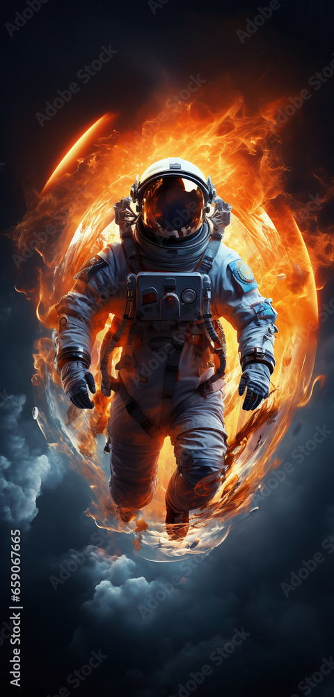Astronaut. Generative artificial intelligence Astronaut. Generative artificial intelligence