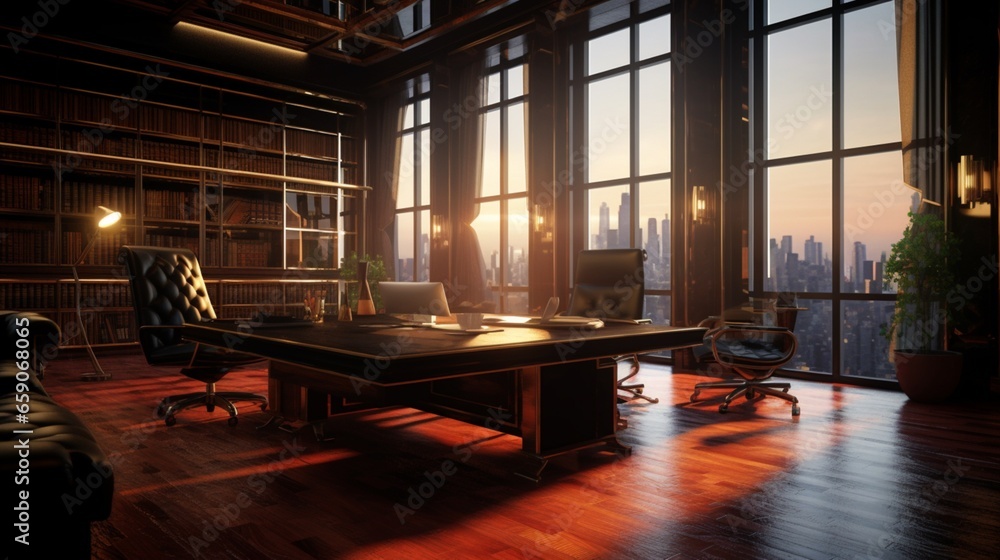 Luxury office interior.Generative AI Luxury office interior.Generative AI