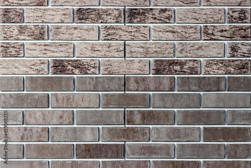 Close up of brick wall, example of facing material. Real photography