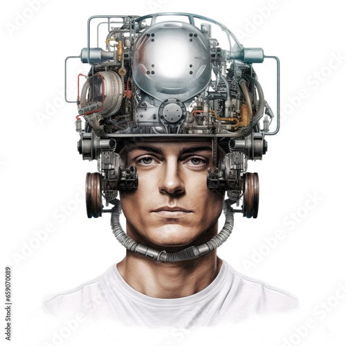 Engineering man isolated on transparent background, Generative ai. 