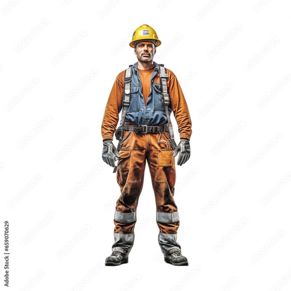 Engineering man isolated on transparent background, Generative ai. Engineering man isolated on transparent background, Generative ai.