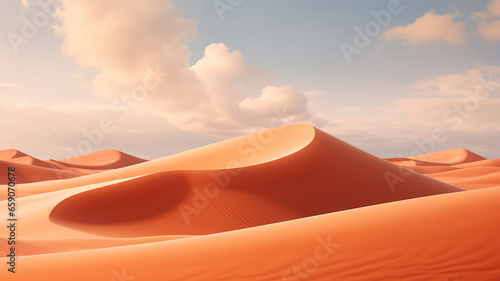 Enchanting desert sands basking in golden hues