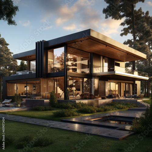 3d rendering of a modern house © Amena