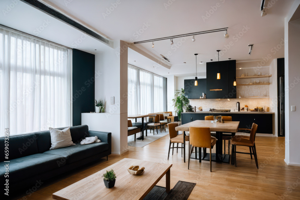 Modern interior design of a Restaurant-coffeeshop. Concept of the best coworker space Modern interior design of a Restaurant-coffeeshop. Concept of the best coworker space