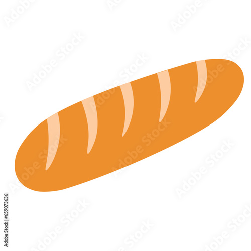 french bread cartoon vector. bakery food, vontage loaf, baguette wheat, pastry french bread vector illustration