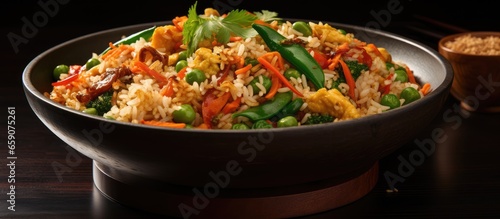 Bowl of Asian vegetable fried rice